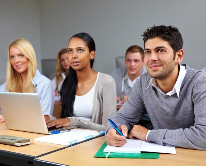 Busy Students in Class